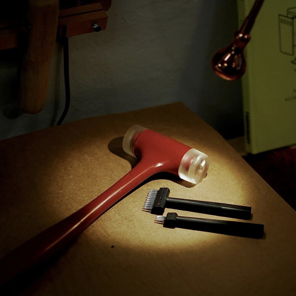 35Mm Kleine Rode Hamer Non-Rebound Rubber Hamer Lederen Tool Hakken Hamer Installatie Hamer Hamer Hoofd Kan Worden vervangen