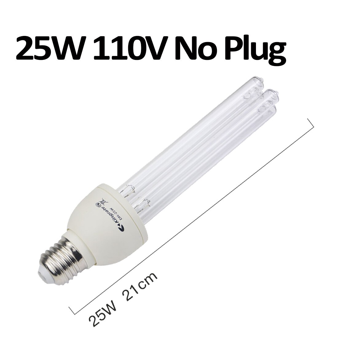 UVC LED E27 UV Lamp Ultraviolet Ozone Germicidal Light 220V 110V Bactericidal Quartz Lamp Bacterium Mite Killer Home Bathroom: 25W 110V No Plug / No Ozone