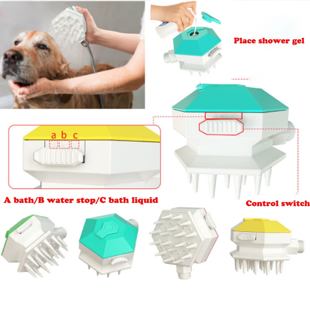 Kjæledyr katt og hund bad munn multifunksjonell bad massasje kjæledyr hund sjampo massasje børste hund rengjøringe verktøy kjæledyr rekvisita