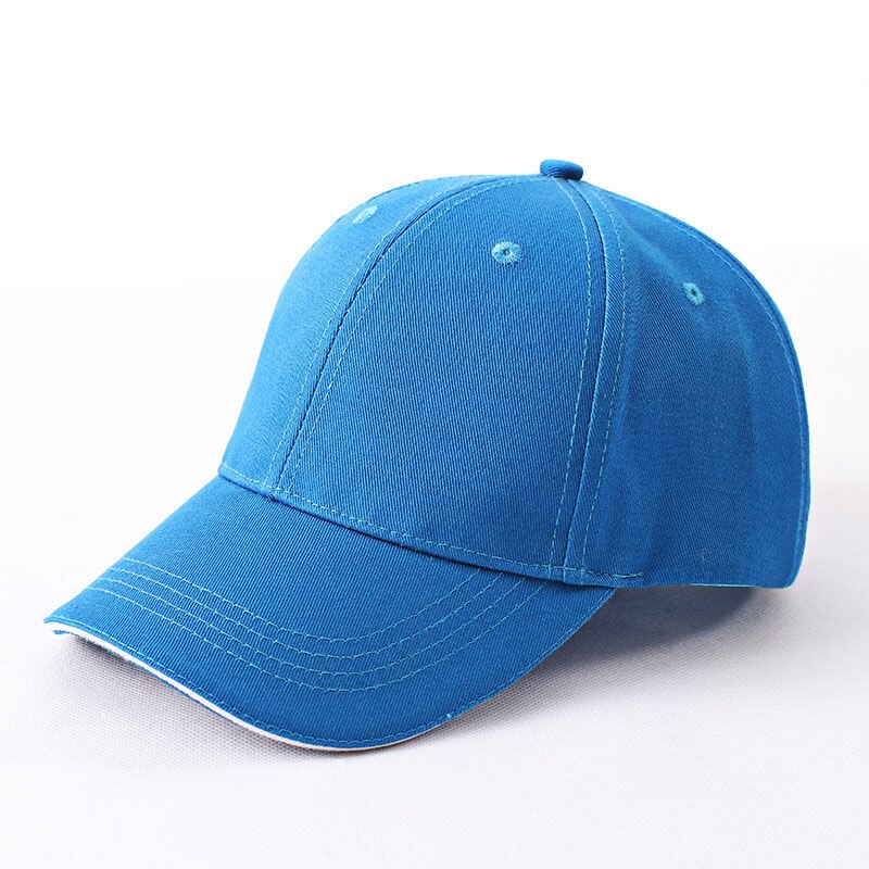 Women Hat Baseball Cap Men Solid Color Hats Casual Unisex Print Embroidery Cotton Snapback Tennis Caps: Royal blue