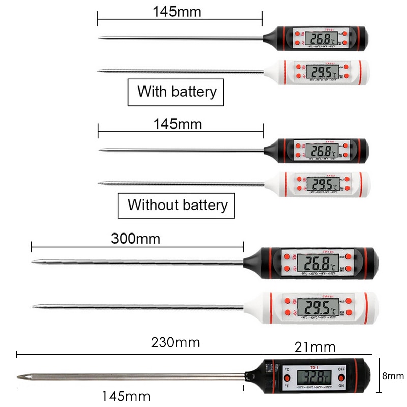 Digital Meat Thermometer Cooking Food Kitchen BBQ Water Milk Oil Liquid Digital Temperaure Sensor With Long Probe Kitchen Tool