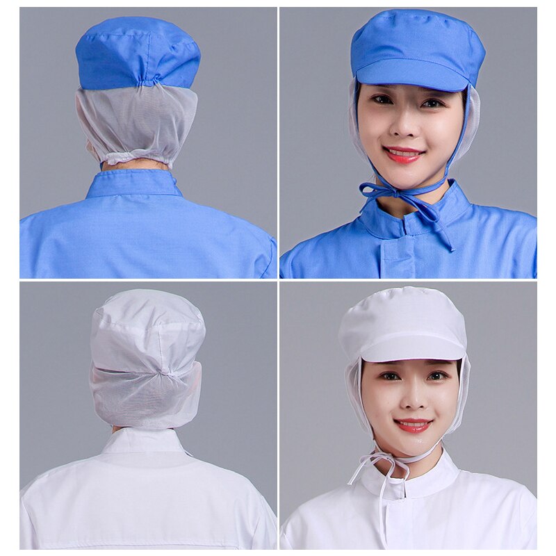 Unisex Mesh Visors Caps Kitchen Restaurant Bakery Waiter Chef Work Wear Hat Men Women Breathable Factory Workshop Caps
