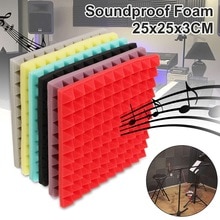 25 x 25 x 3cm lydisolert skum brannsikker akustisk skum studio lydabsorpsjon svamp musikkinstrument tilbehør