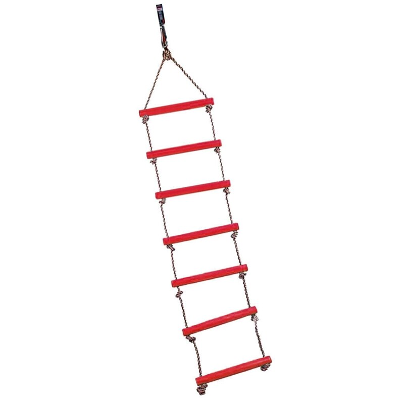 Klimtouwladder 6 sporten klimtouwschommelset accessoires voor jongens kinderen klimoefeningen
