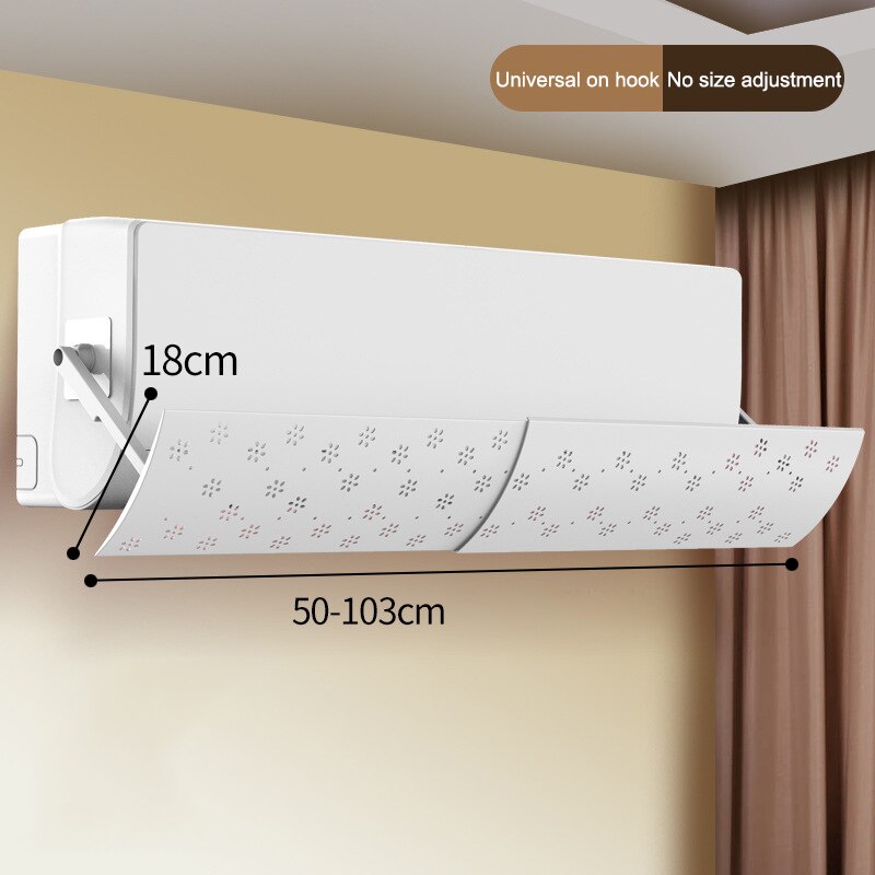 Adjustable Air Conditioning Baffle Shield Telescopic Portable for Home Bedroom HVAC Systems & Parts TB