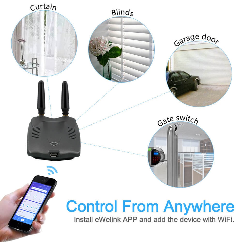 RF Bridge 315/433MHz Smart Home Automation Module Wifi Wireless Switch Universal Timer DIY Convert Garage Door Switch Smart Home