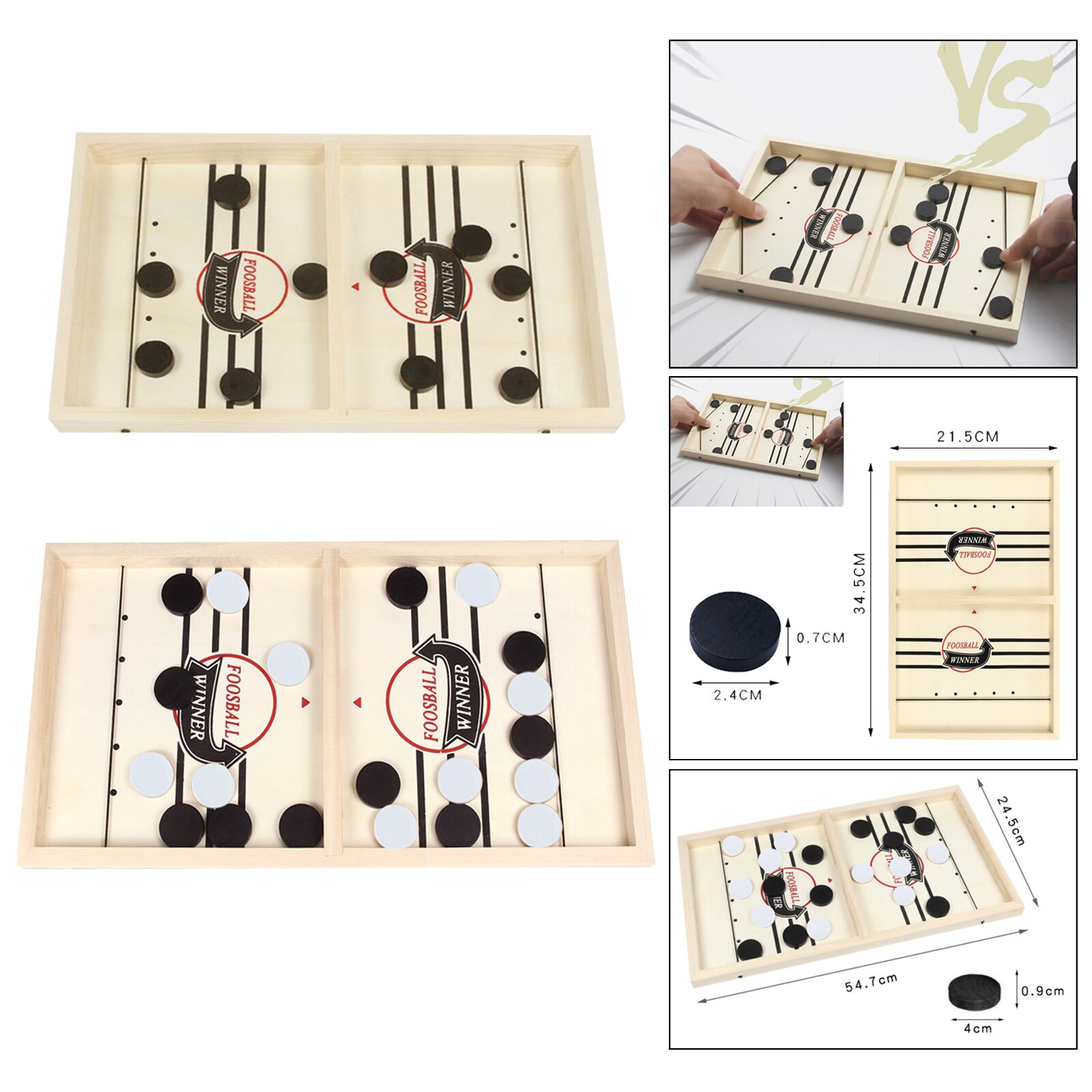 Houten Tafelvoetbal Sling Puck Tafel Board Spel Ouder-kind Kinderen Interactief Speelgoed