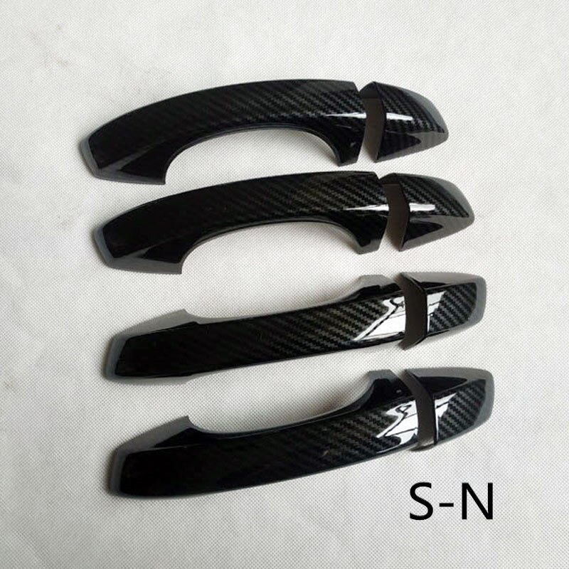 Suitable Volkswagen For VW T-Roc troc t roc R Line Accessories Door Handle Cover trim plastic Imitation carbon fiber: S-N