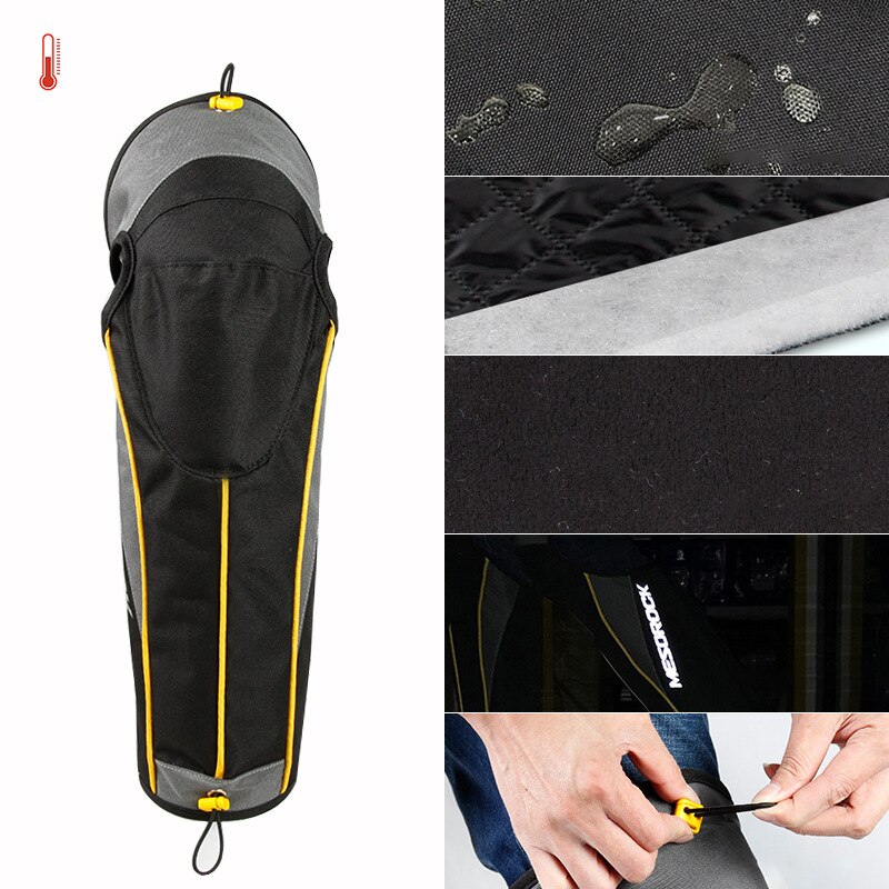 Protège-jambes coupe-vent avec genouillère, Leggings chauds réglables, couvre-jambes imperméables pour moto, ski en plein air, 2 pièces