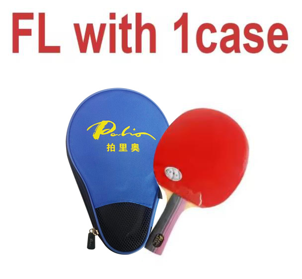 PALIO 3 STAR Table Tennis Racket with CJ8000 Rubber Sponge Racket Bag Case Original PALIO 3-Star CARBON Ping Pong Bat Paddle: FL with blue case