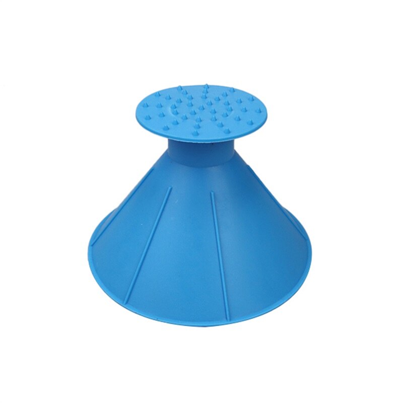 Auto Ice Scraper Useful Car Windshield Snow Removal Magic Outdoor Ice Shovel Cone Shaped Funnel Snow Remover Tool Scrape: Blue