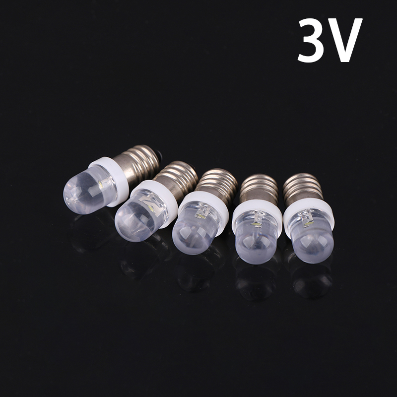 5Stck e10 LED-Lampe e10 dc 3v 6v 12v 24v Instrumenten lampe e10 Anzeige lampe altmodische Taschenlampe Taschenlampe DIY Arbeit Mini Licht: Blau