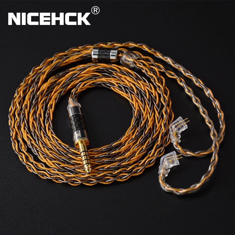 Nicehck  c8-1 8 core verzilverde 2.5/3.5/4.4mm gebalanceerde kabel  to 0.75 0.78 2 pin/mmcx connector hifi upgrade kabel voor  db3 tfz