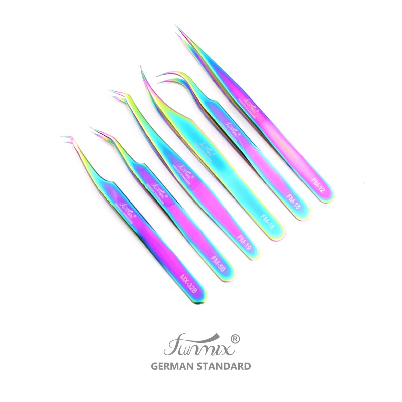 Stainless Steel Tweezers Volume Eyelashes Extensions Eyebrow Tweezers Curved Straight Nail Clipper Nipper Makeup Tools