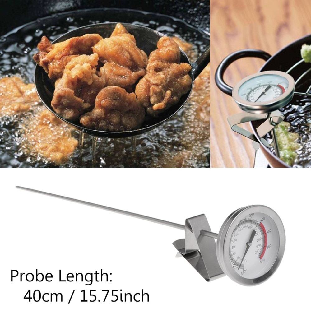 Frying Oil Fryer Fries Fried Chicken Wings BBQ Grill Thermometer 40cm Long Probe