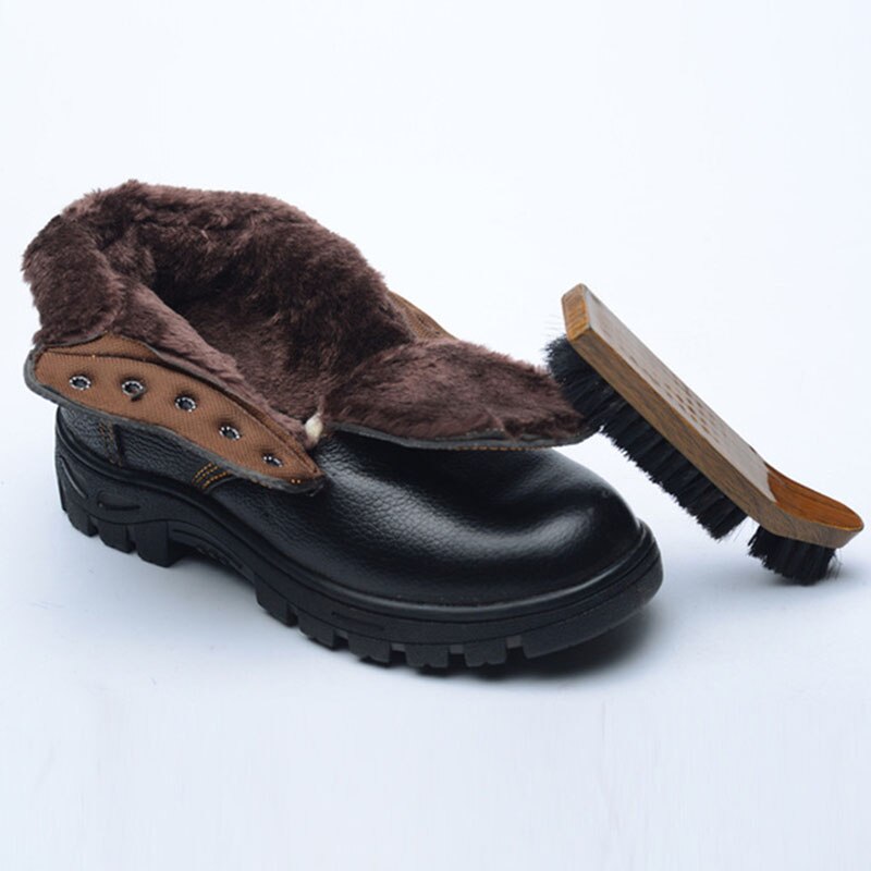 men&#39;s winter plus velvet warm labor insurance shoes steel toe caps anti-puncture safety shoes work boots men training shoes
