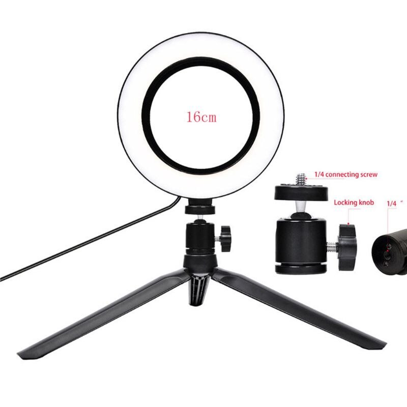 Verstelbare Statief Selfie Ring Licht Met Telefoon Houder Mini Led Camera Ringlicht Voor Video Fotografie Compatibel