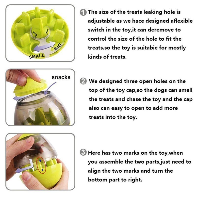 Interactive Dog Toys Gourd Shape IQ Food Ball Toy Smarter Food Dogs Treat Dispenser For Dogs Cats Playing Training Pets Supply