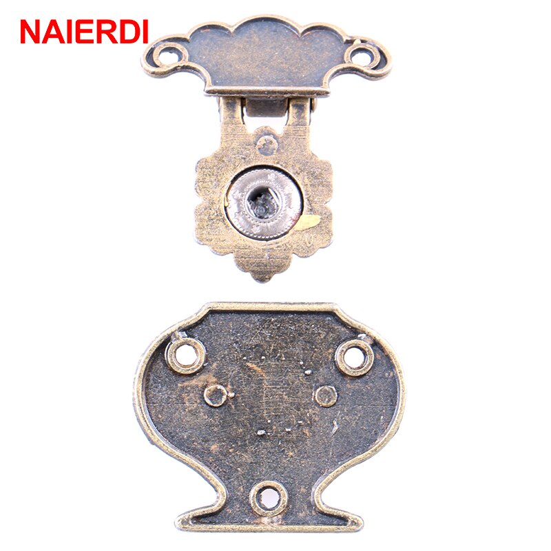 20 Pezzi Ganci Di Chiusura Vintage In Bronzo - Per Scatole, Armadi E Portagioie - Foto 4