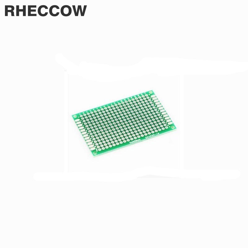RHECCOW 30 stks/partij 4x6 cm 4*6 cm 2.54mm Glas-Epoxy FR4 Prototyping Vertinnen Plated dubbele Side Universele PCB Test Board