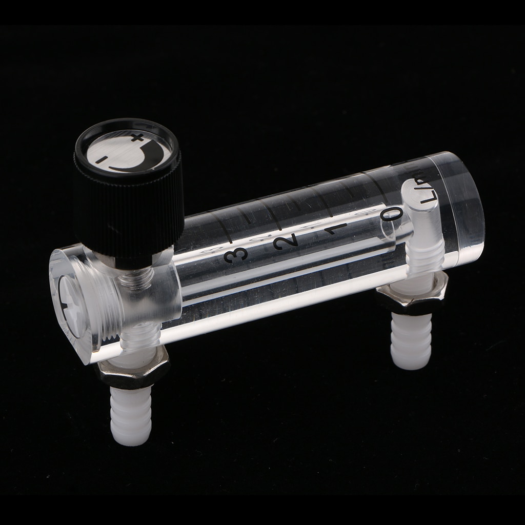 0-3L/min Oxygen Liter Flow Meter Measures Gas Flowmeter W/Control Valve For Air,Accuracy: 5%