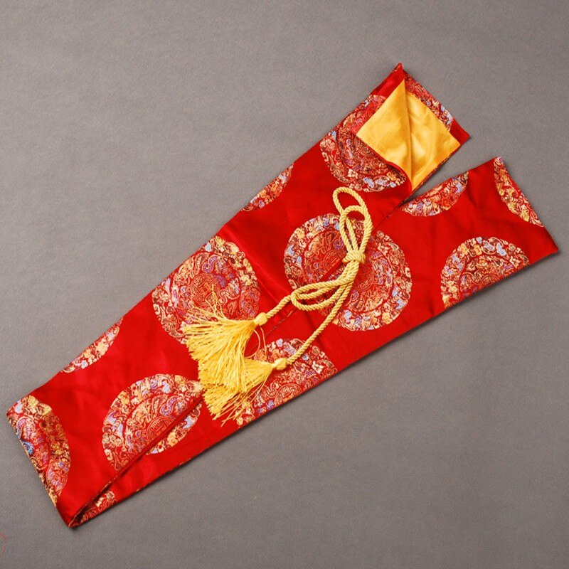 Mooie En Elegante Patronen Rode Zijde Zwaard Tas Voor Samurai Zwaard Japanse Katana Delicate Zwaard Fitting Beste Cadeau