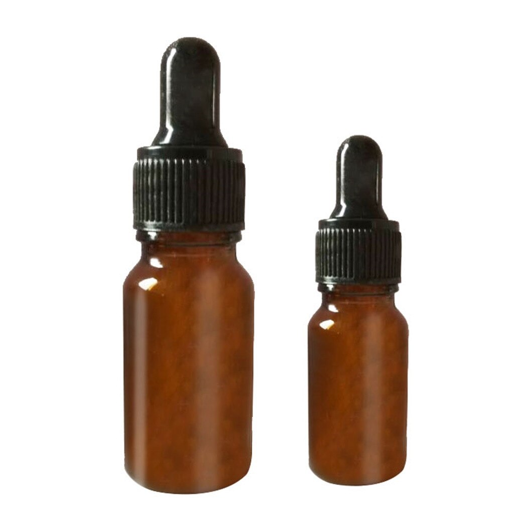 Frascos de vidrio ámbar de frasco gotero de vidrio botella de Perfume de aceite esencial de reactivo de pipeta recargable cuentagotas refinado botella # Y10