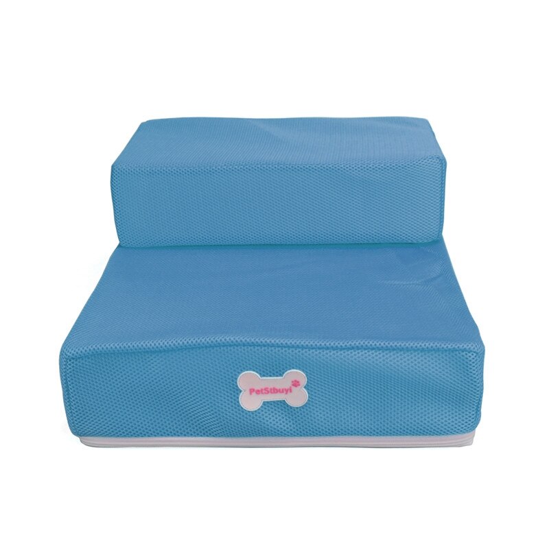 Dog Stairs Pet Stairs Removable Puppy Dogs Bed Stairs Dog House Anti-slip Small Pet 2 Steps Ladder for Puppy Cat Pet Supplies: Light blue