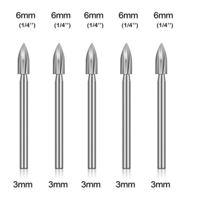 Wood Carving Drill Bit Set Cutting Tools For Woodworking Knife Wood Carving Tool Carpentry Wood Cutting Tools Workdrill Bit Set: 5pcs 6