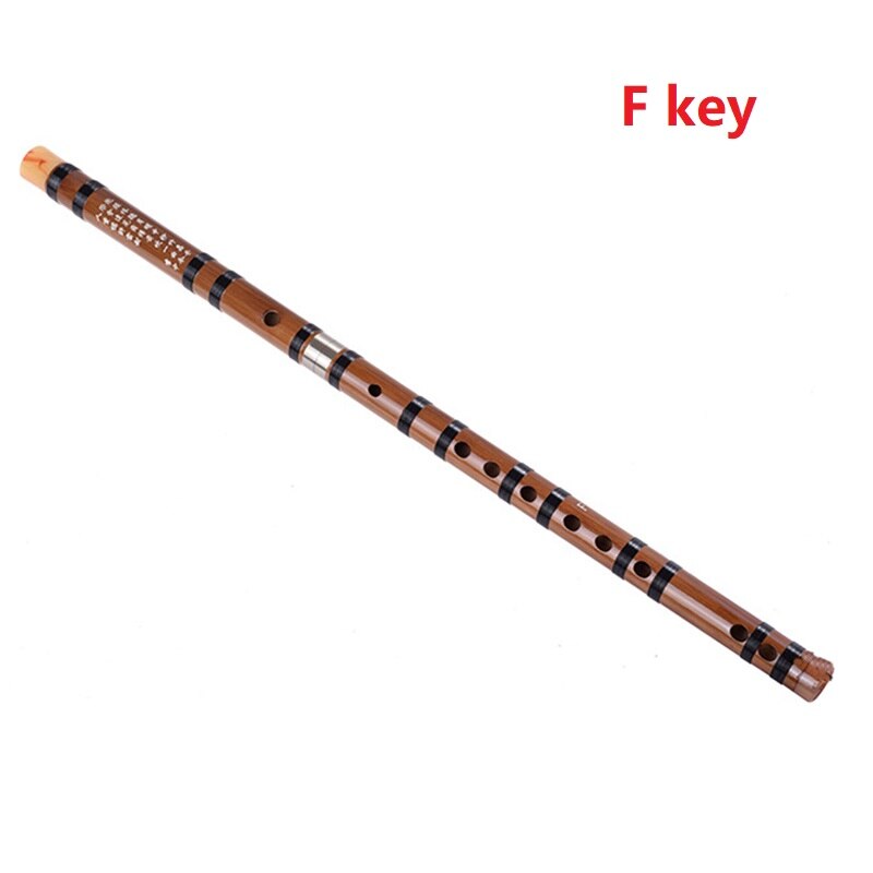 2-section Bamboo Flute Single-plug White Copper Nylon Thread Folk Musical Instrument C/D/E/F/G Key With Bag Glue Membrane: 02
