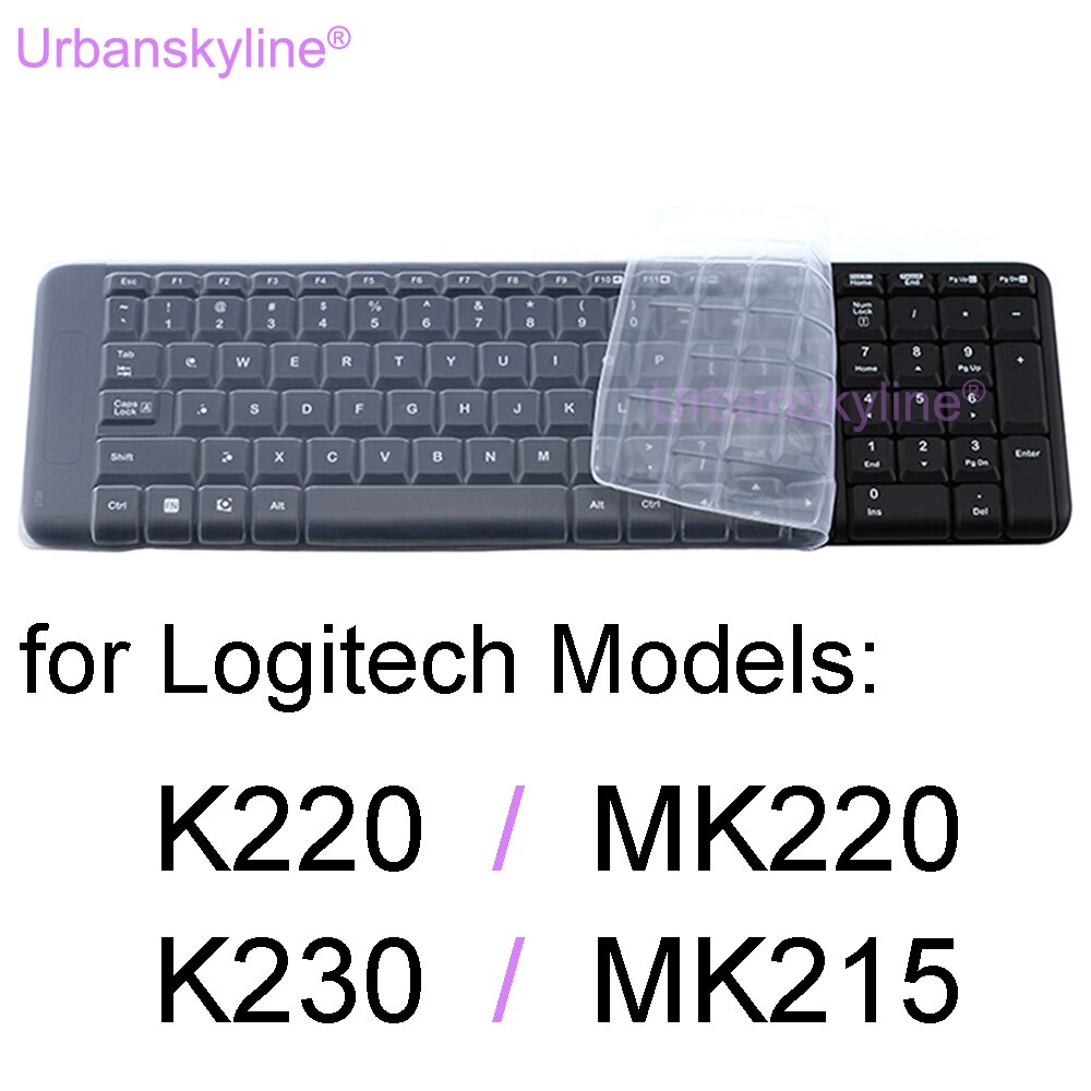 MK215 MK220 MK230 Keyboard Cover for Logitech for Logi Mechanical Protective Protector Skin Clear Silicone TPU Case Funda