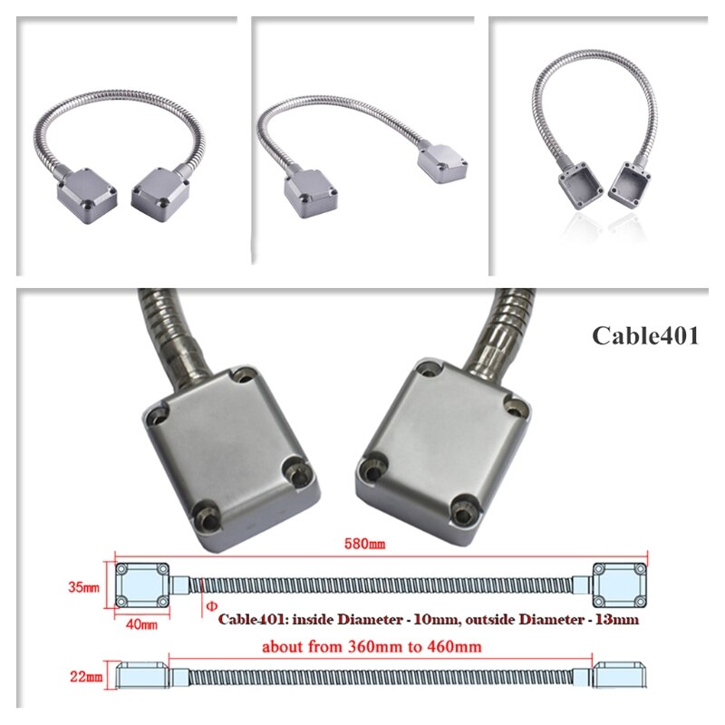 Door Loop Exposed Mounting Protection Sleeve Stainless Steel Access Control Cable with Zinc Alloy Ends: B