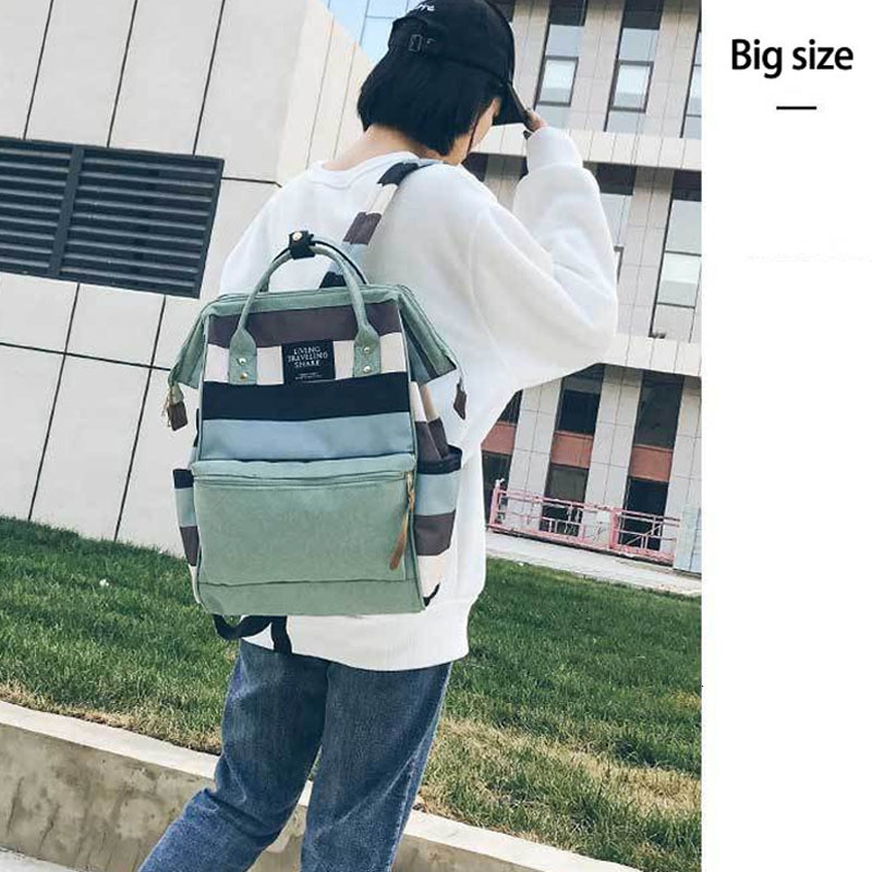 koreanische Mädchen Leinwand Rucksack Schul Frauen Schule Mädchen Reisetaschen Für Teenager Mochila Feminina Escolar Bagpack