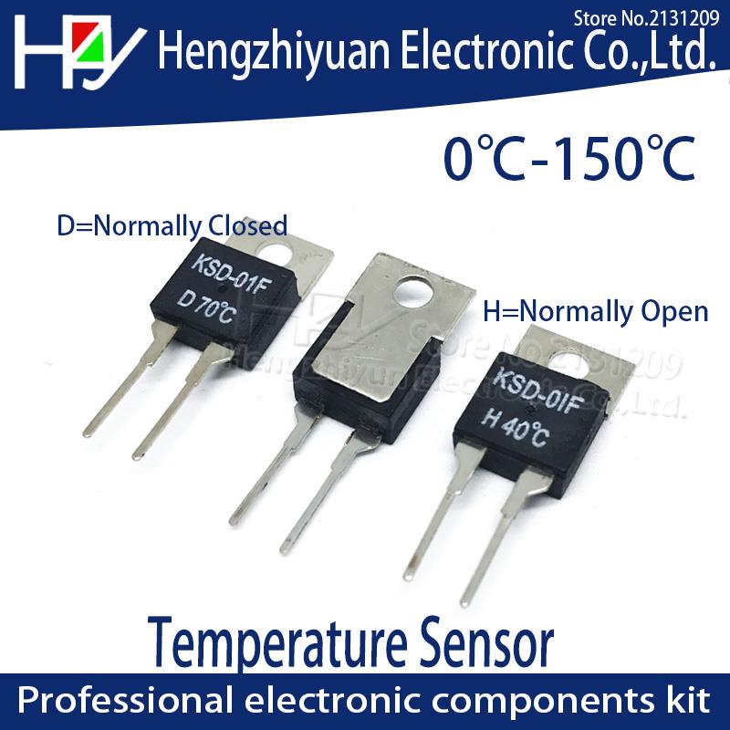 KSD-01F Thermal Switch H D 0 5 10 15 20 25 30 35 40 45 50 55 60 65 70 75 80 C Degrees NC NO Temperature Sensor Thermostat Fuse