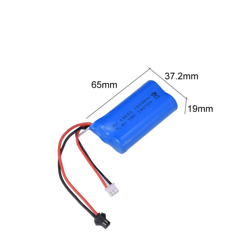 18650 batterie Für Udi U12A Syma S033g Q1 H101 H103 FT009 RC boote flugzeug spielzeug teile 7,4 V 1500mAh