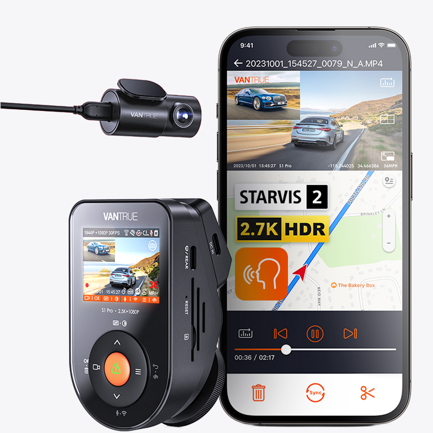 Vantrue 11,5 pieds TypeC et Mini USB 12 V 24 V à 5 V Kit de fil dur pour caméra de tableau de bord avec porte-fusibles de Circuit Mini ACN ATO faible tension: Orange