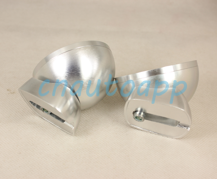Car Tweeter Aluminium Base Speaker Boxes - Silver ( One Pair )