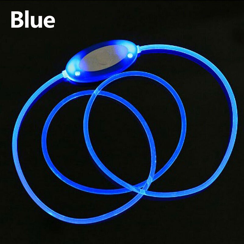 Collar luminoso LED, DIY se puede cortar y collar de perro ajustable corbata de perro suficiente colgante collar de perro led cinturon coche perro: Blue