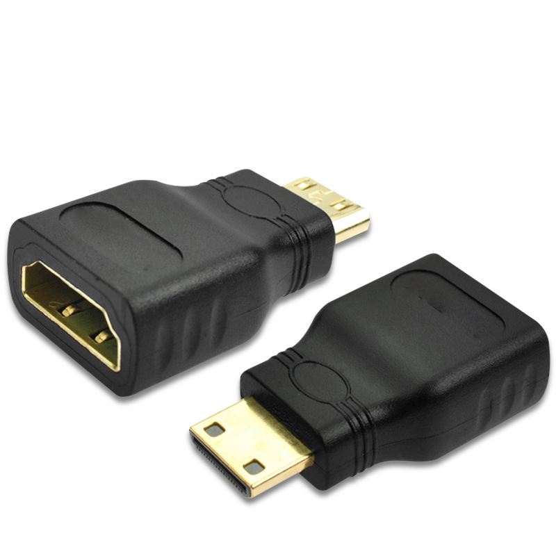 Mini-compatibel naar HDMI-compatibele adapter Vergulde 1.4 3D-verlengadapter 1080P-converter Audio- en video-converter