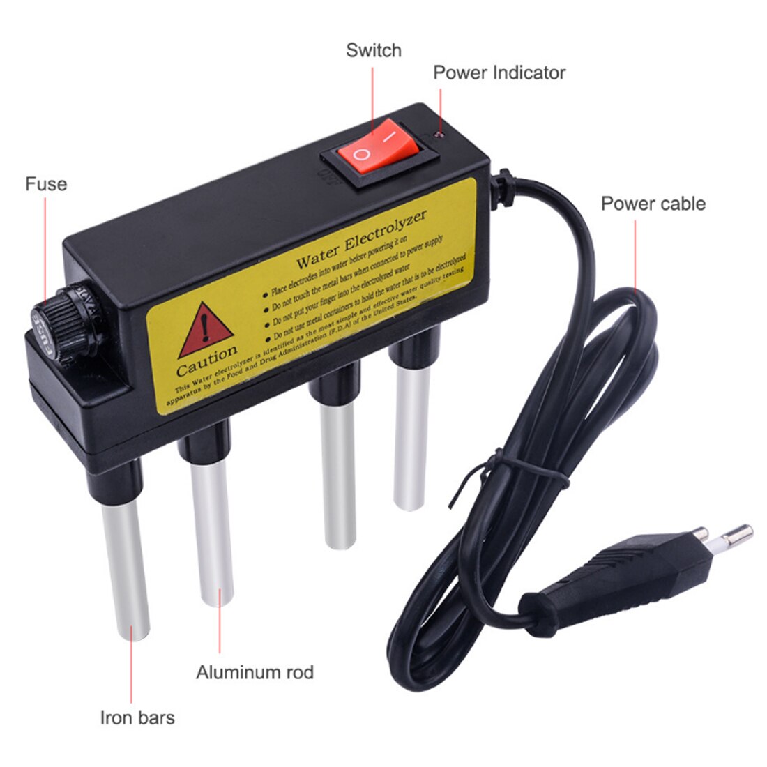 Enchufe europeo TDS prueba de electrolizador de agua/electrólisis de herramientas de agua 110V-250V: Default Title