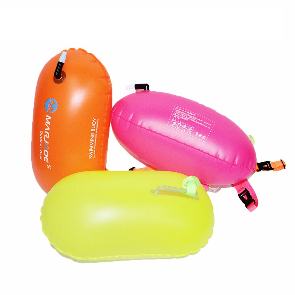 Inflatable Swim Buoy Tow Float w/ Waist Belt Open Water Swimming Water Sport