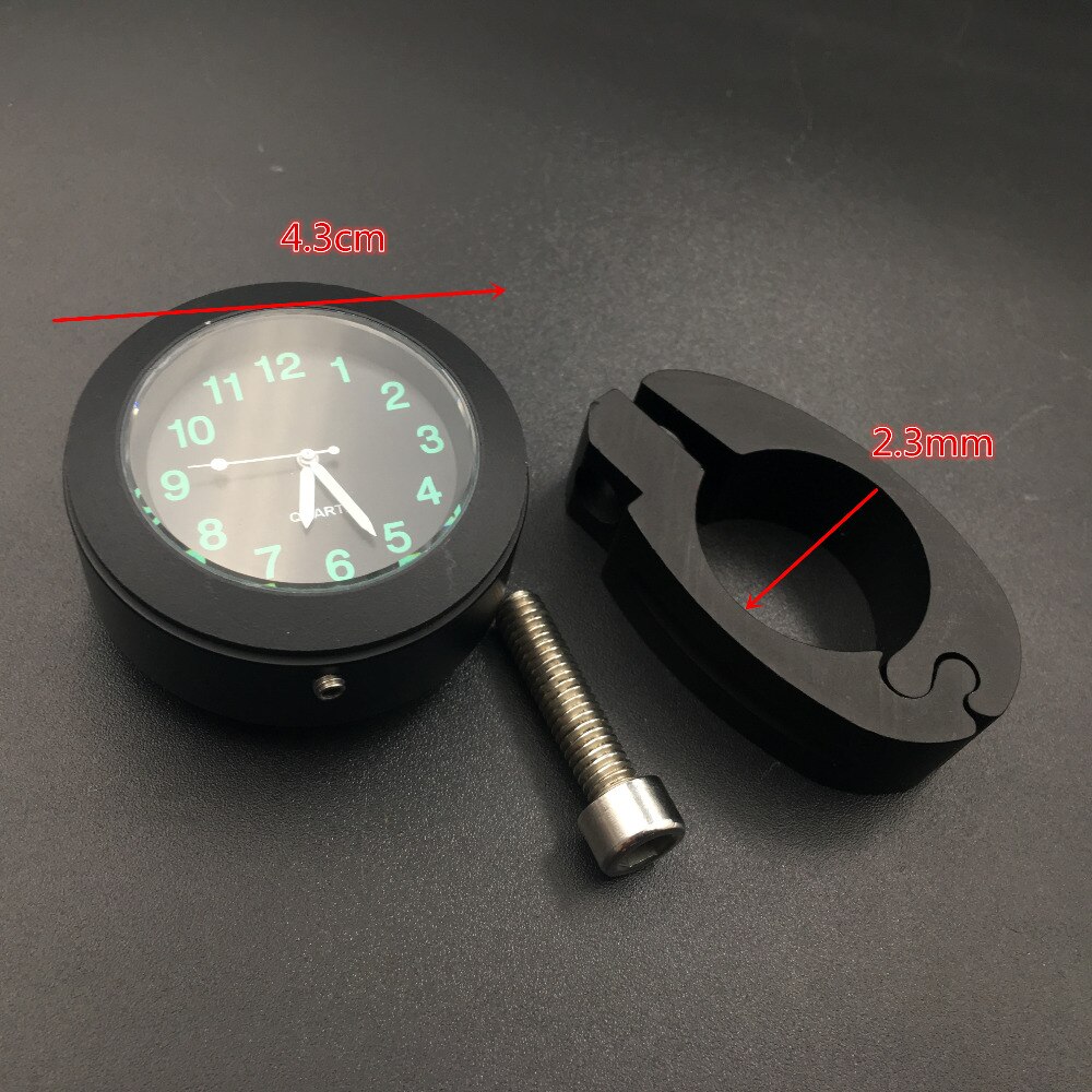 Durable Stainless Steel Refit Waterproof Shockproof Buckle Motorcycle and Bike Handlebar Mount Clock Watch