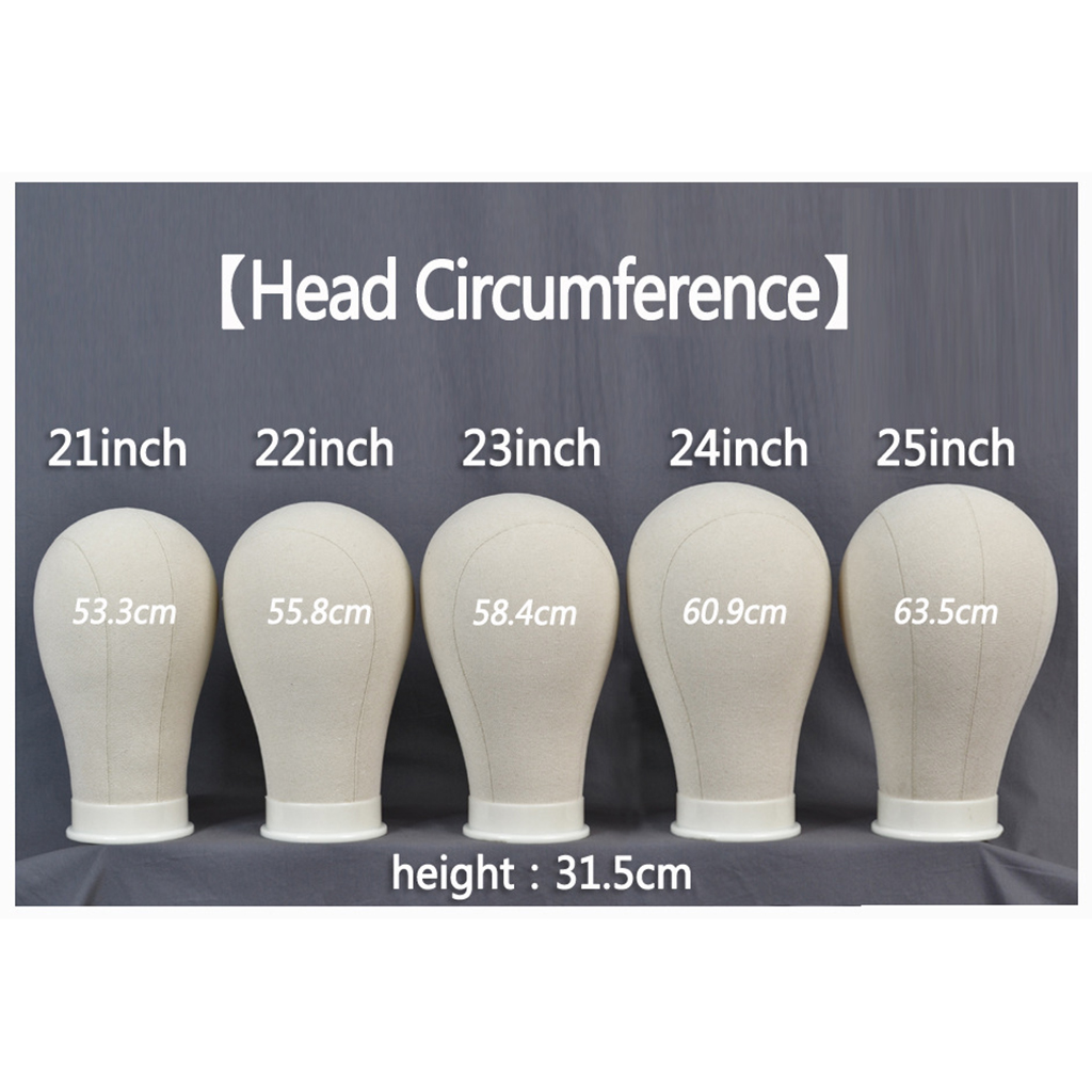 Cabeza de Maniquí de lona de corcho para pelucas, soporte de exhibición para pelucas, modelo 21-25&#39;&#39;