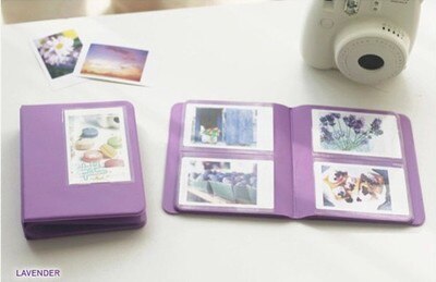 64 zakken Mini Instant Polaroid Fotoalbum Foto Case voor Fujifilm Instax Mini Film instax mini Polaroid album: purple