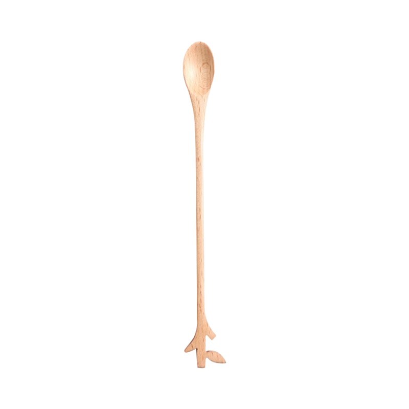 Wood Stirring Spoon Small Kitchen Spoon Japanese Coffee Spoon Lemon Shape Small Spoon Simple Beech Stirring Spoon: A