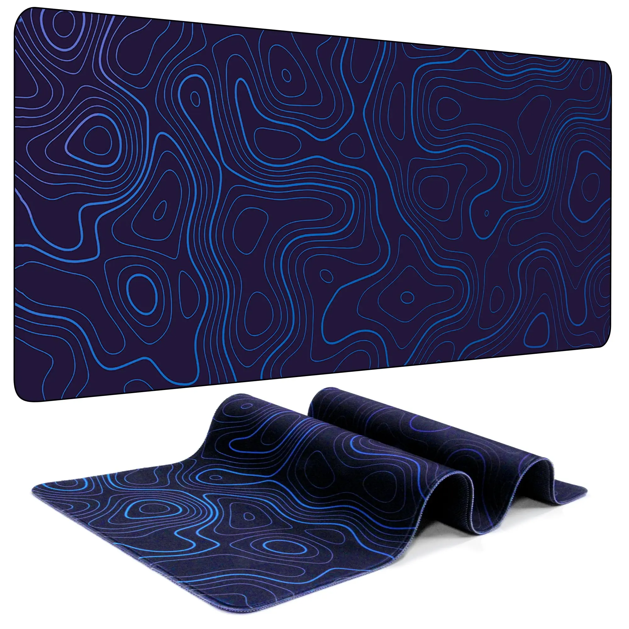 Topographic Contour Gaming Large Mouse Pad for Desk Keyboard and Desk Mat Computer Protector Mat Office Desk Accessories: XS / SKY BLUE