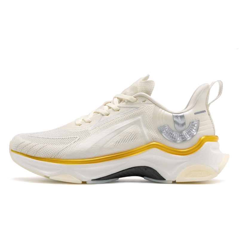 ONEMIX, zapatillas para correr para hombre, zapatos deportivos de malla transpirable con cordones, zapatos para correr al aire libre, zapatos antideslizantes a la para caminar, zapatillas de deporte: Marfíl / 6,5