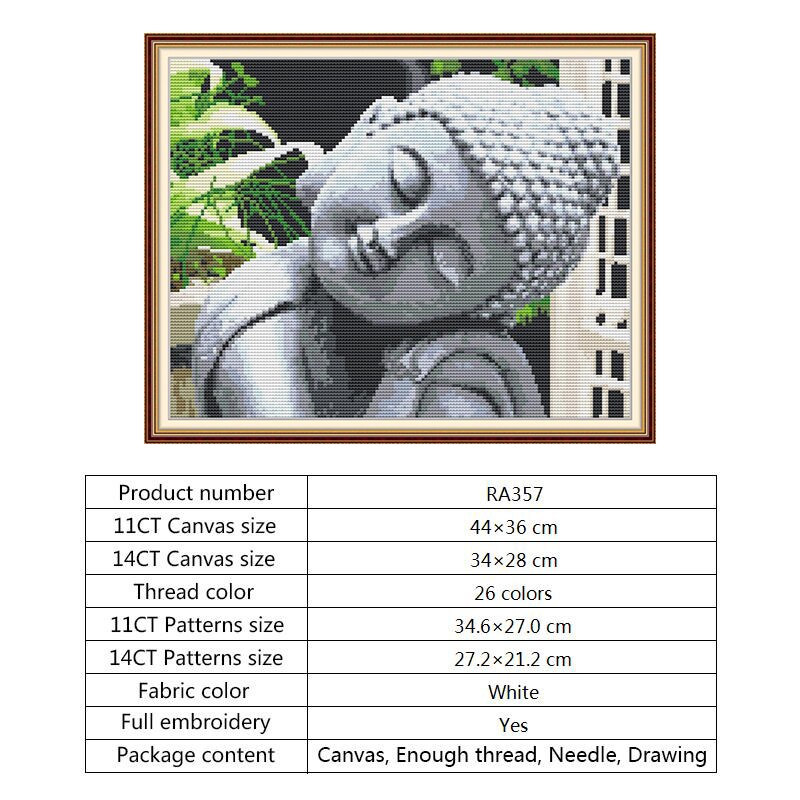 Buda durmiendo cuenta Kits punto de cruz venta tela Aida 14CT 11CT lona DIY hecho a mano juegos de costura Kits bordado