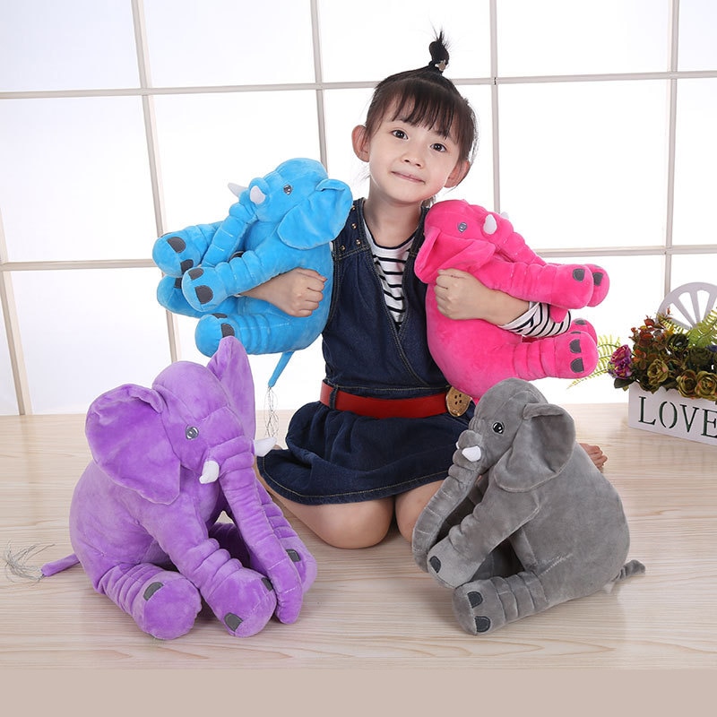 60cm pillow baby elephant shaped baby kids toy pillow head protection sleep cushion infant newborn child elephant photo bag