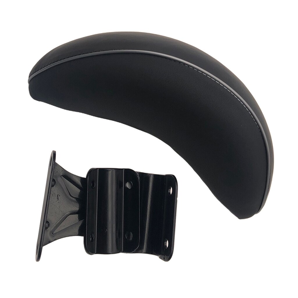 Motorcycle Scooter Adjustable Motorcycle Driver Backrest Black with Leather